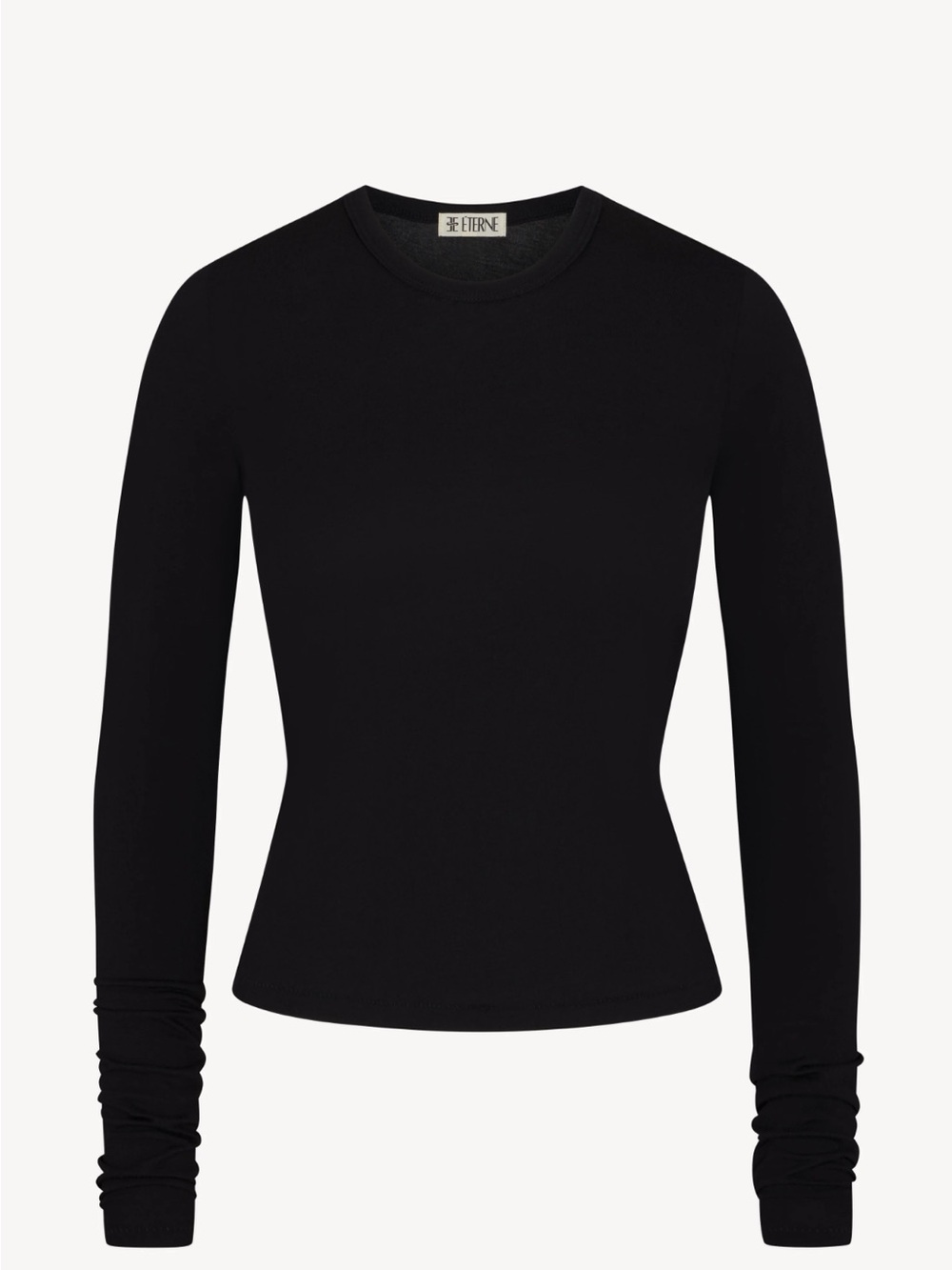 Eterne Long-Sleeve Crewneck Top-Moss
